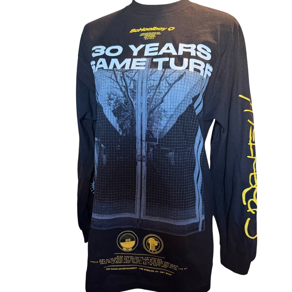 Schoolboy Q TDE 30 Years Same Turf Long Sleeve Shirt, Streetwear, Unisex Medium